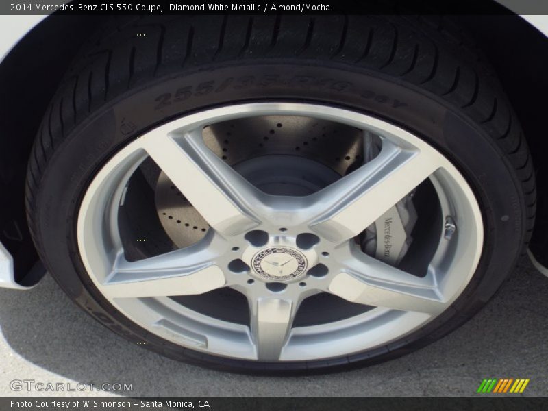 Diamond White Metallic / Almond/Mocha 2014 Mercedes-Benz CLS 550 Coupe