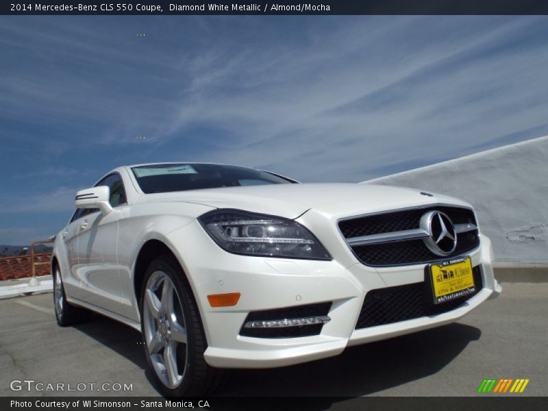 Diamond White Metallic / Almond/Mocha 2014 Mercedes-Benz CLS 550 Coupe