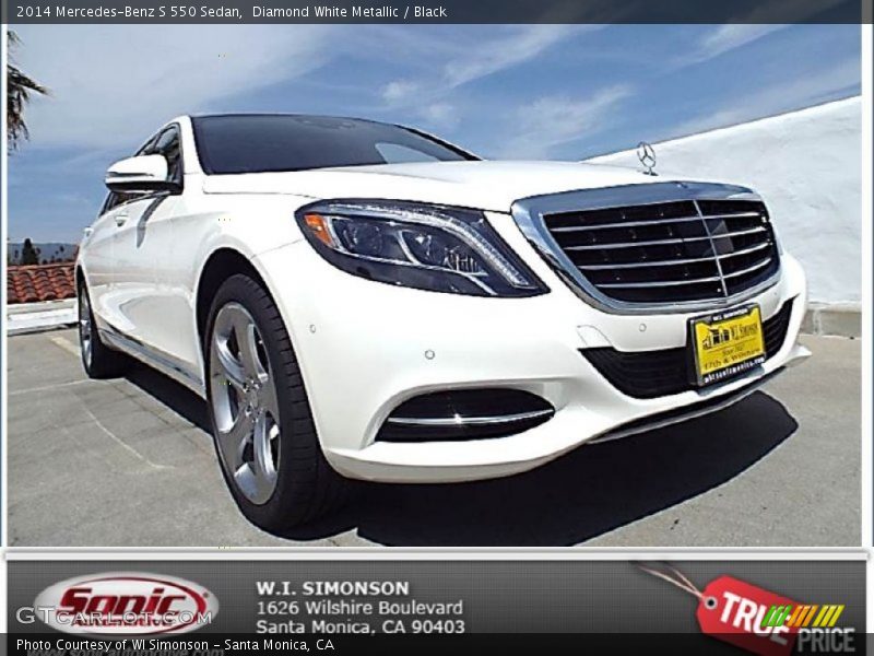Diamond White Metallic / Black 2014 Mercedes-Benz S 550 Sedan