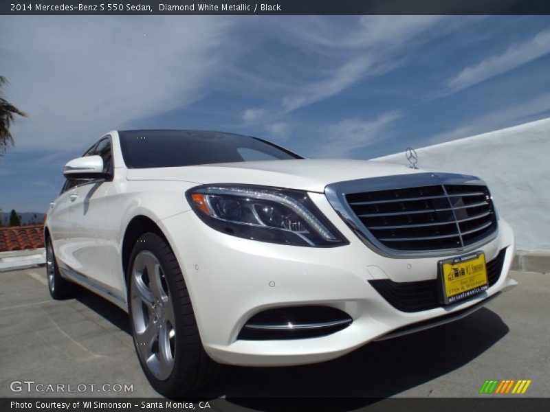 Diamond White Metallic / Black 2014 Mercedes-Benz S 550 Sedan