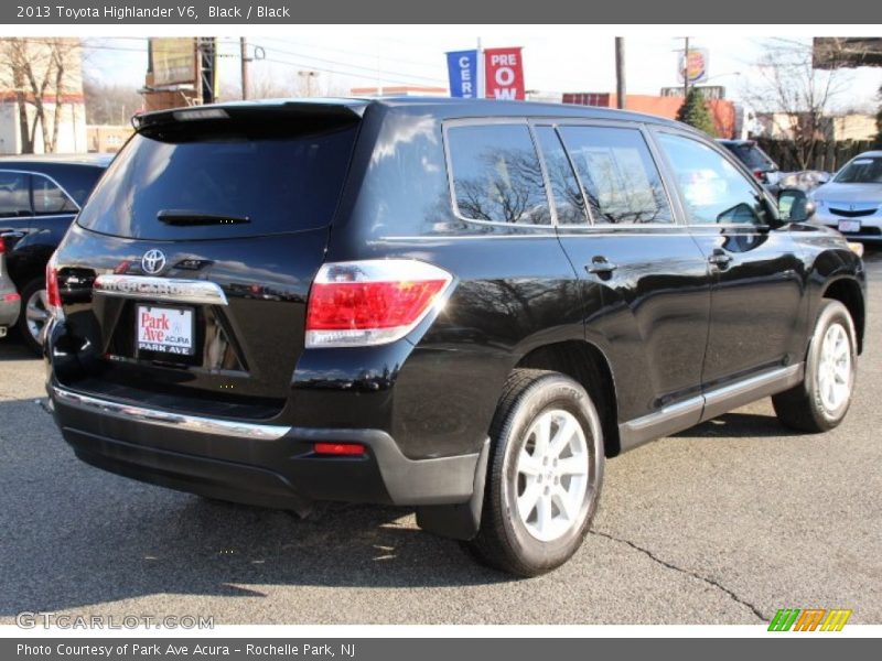 Black / Black 2013 Toyota Highlander V6