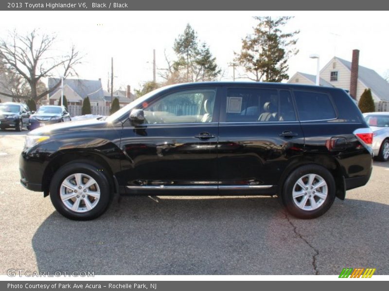 Black / Black 2013 Toyota Highlander V6