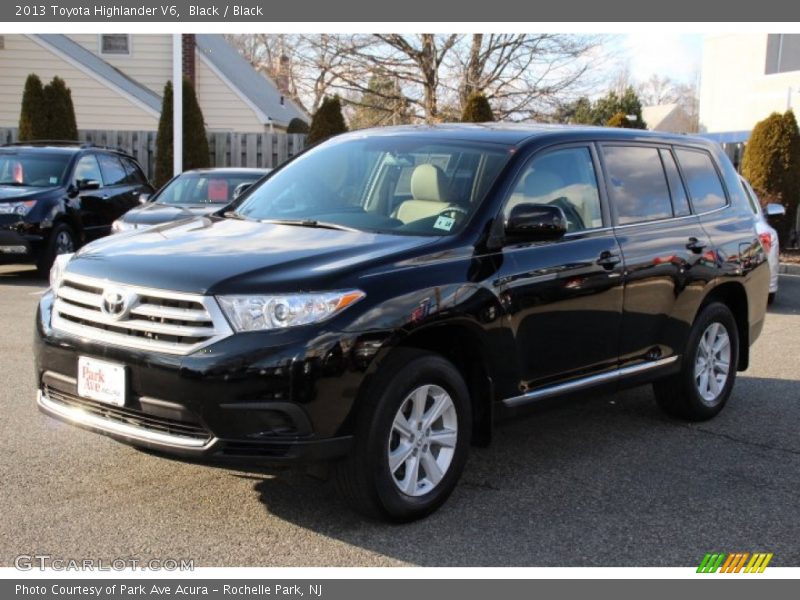 Black / Black 2013 Toyota Highlander V6