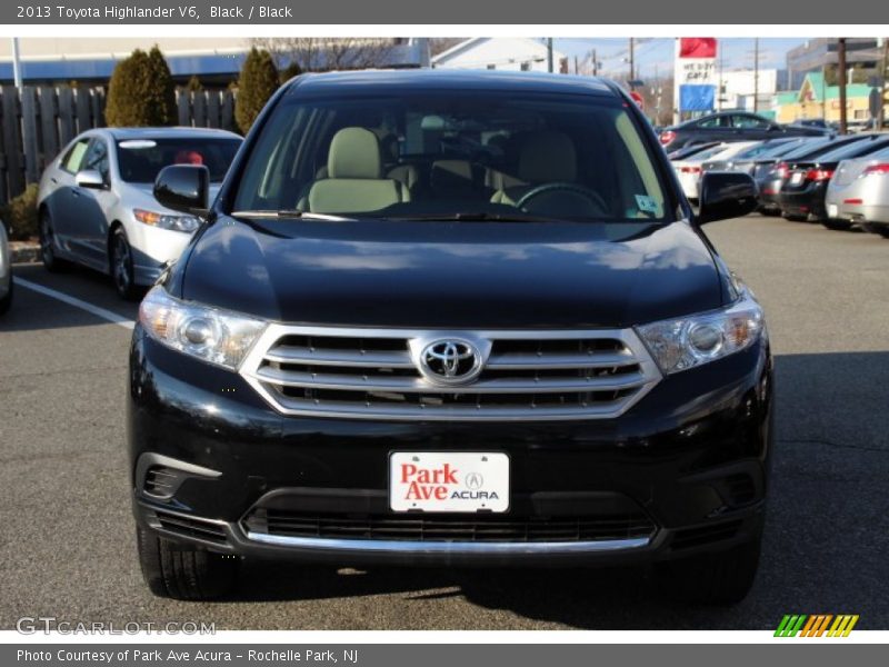 Black / Black 2013 Toyota Highlander V6