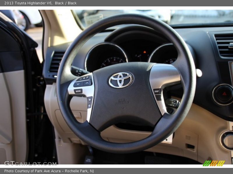 Black / Black 2013 Toyota Highlander V6