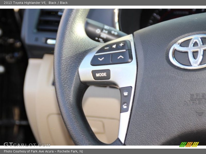 Black / Black 2013 Toyota Highlander V6