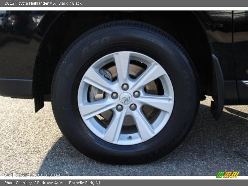 Black / Black 2013 Toyota Highlander V6