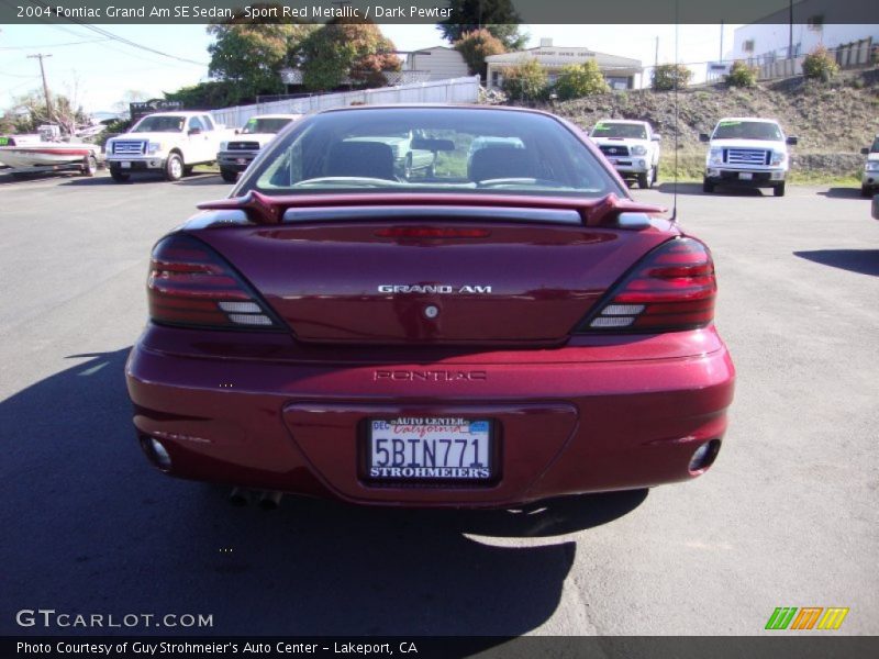 Sport Red Metallic / Dark Pewter 2004 Pontiac Grand Am SE Sedan