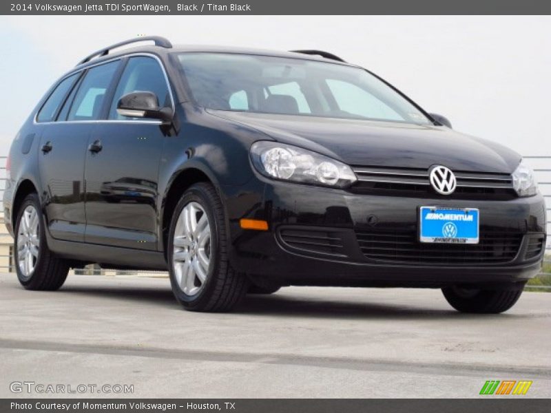 Black / Titan Black 2014 Volkswagen Jetta TDI SportWagen
