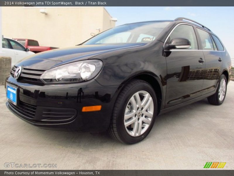 Black / Titan Black 2014 Volkswagen Jetta TDI SportWagen
