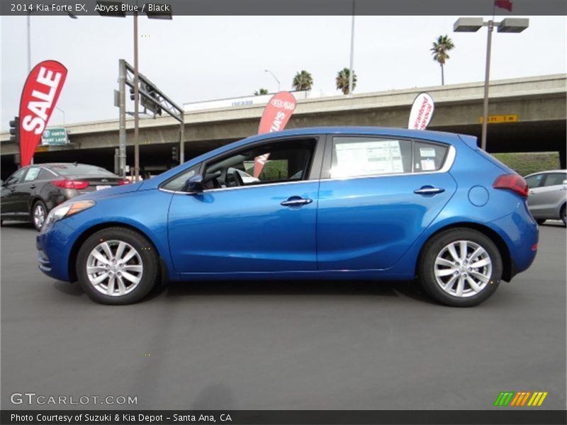 Abyss Blue / Black 2014 Kia Forte EX