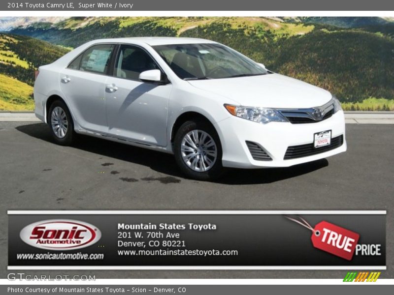Super White / Ivory 2014 Toyota Camry LE