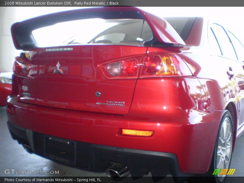 Rally Red Metallic / Black 2008 Mitsubishi Lancer Evolution GSR