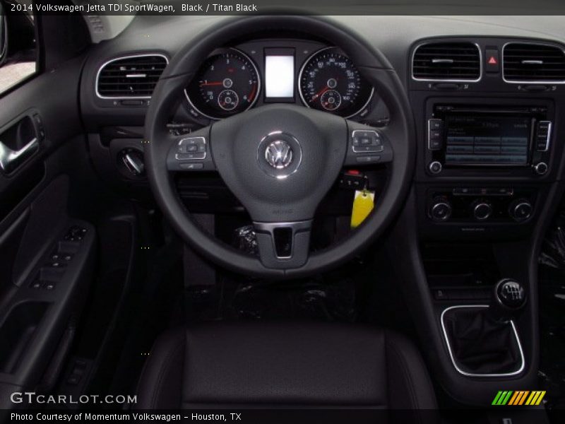 Black / Titan Black 2014 Volkswagen Jetta TDI SportWagen