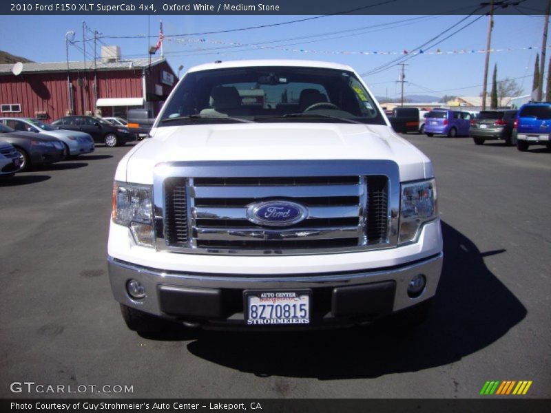 Oxford White / Medium Stone 2010 Ford F150 XLT SuperCab 4x4
