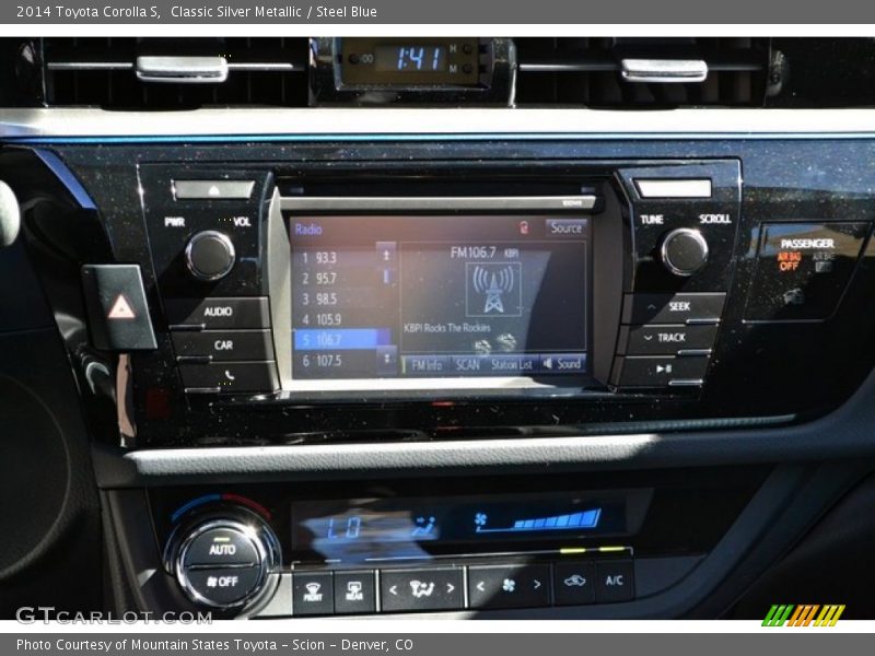 Classic Silver Metallic / Steel Blue 2014 Toyota Corolla S