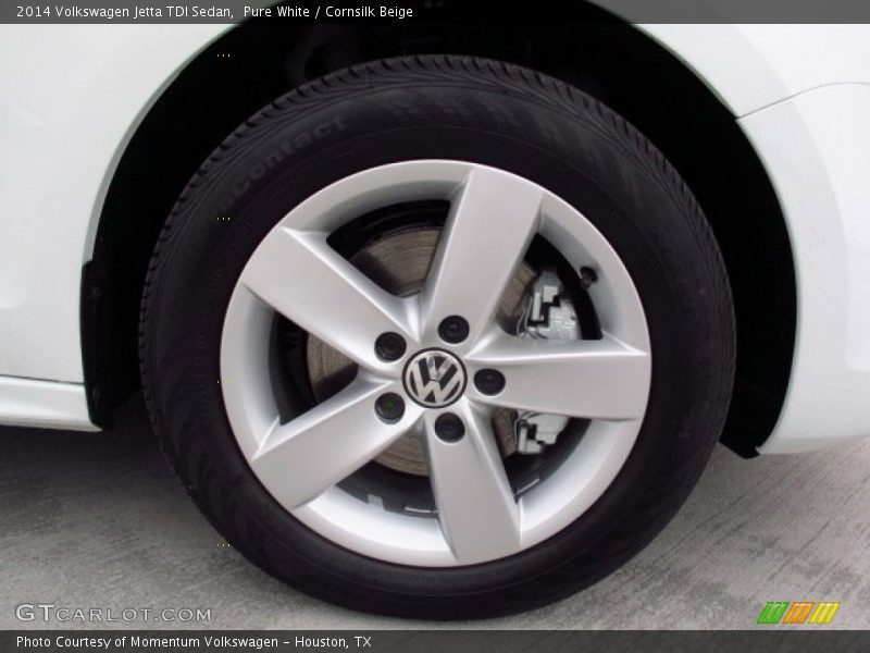 Pure White / Cornsilk Beige 2014 Volkswagen Jetta TDI Sedan