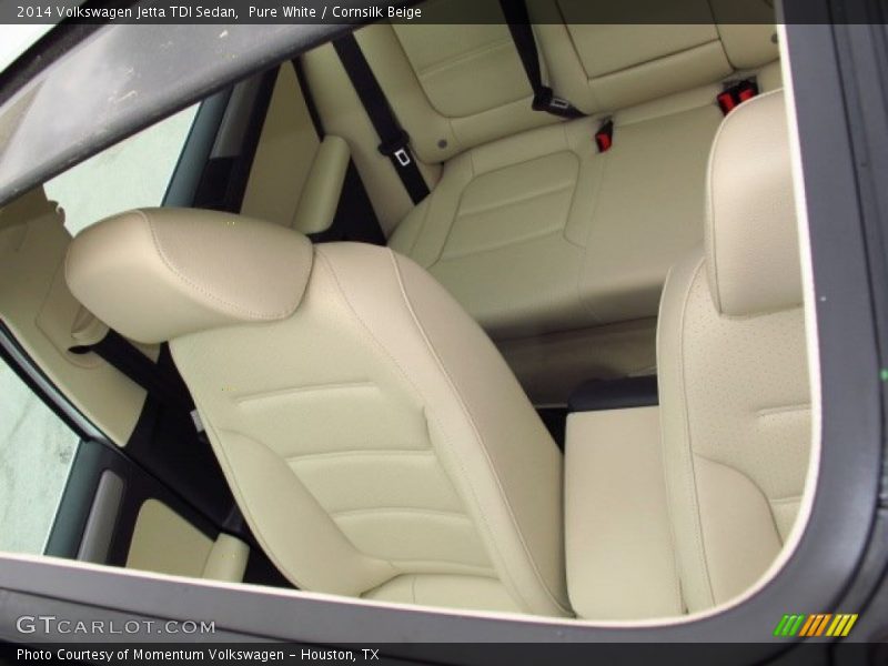 Pure White / Cornsilk Beige 2014 Volkswagen Jetta TDI Sedan