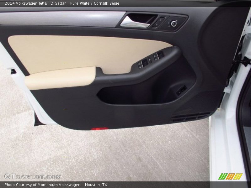 Pure White / Cornsilk Beige 2014 Volkswagen Jetta TDI Sedan