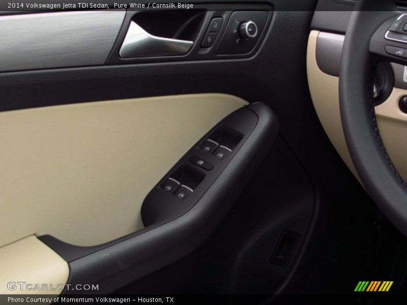 Pure White / Cornsilk Beige 2014 Volkswagen Jetta TDI Sedan