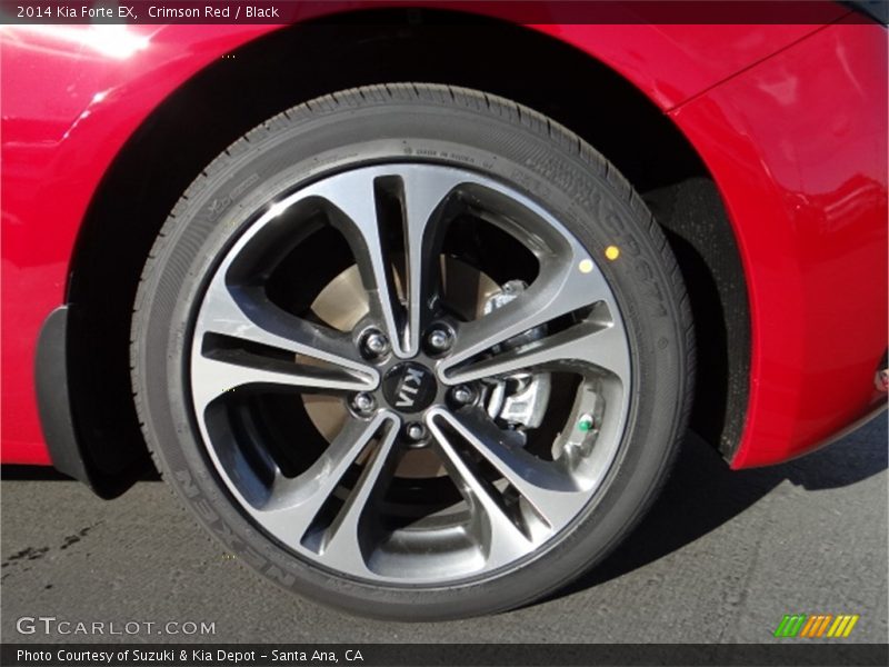 Crimson Red / Black 2014 Kia Forte EX
