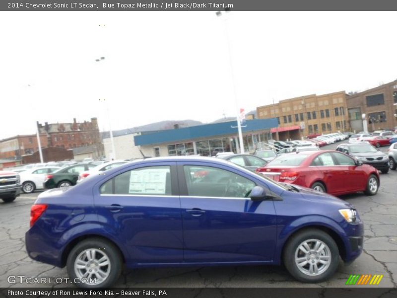 Blue Topaz Metallic / Jet Black/Dark Titanium 2014 Chevrolet Sonic LT Sedan