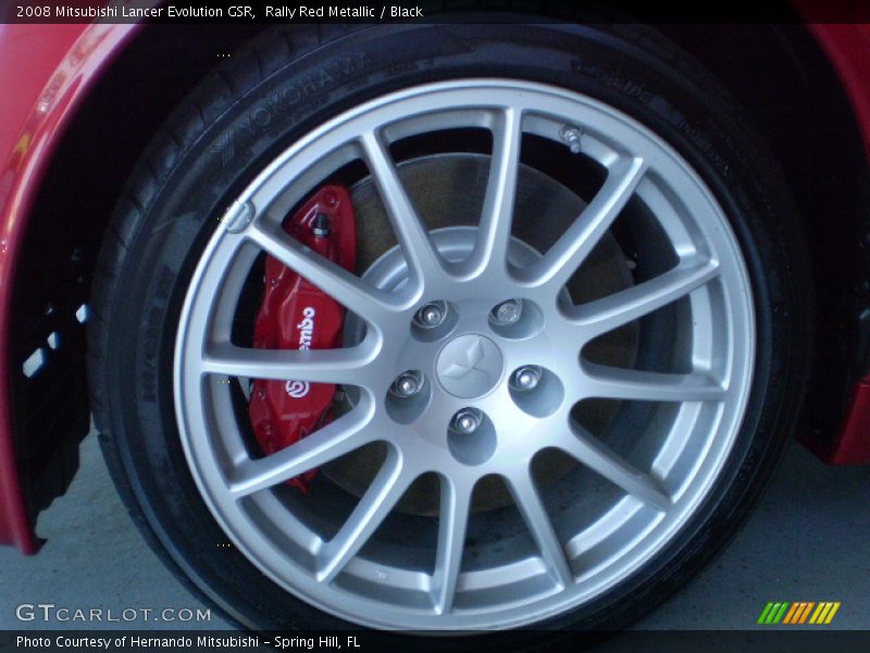 Rally Red Metallic / Black 2008 Mitsubishi Lancer Evolution GSR
