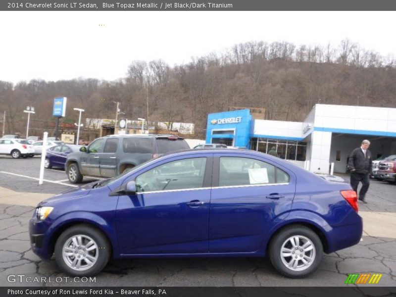 Blue Topaz Metallic / Jet Black/Dark Titanium 2014 Chevrolet Sonic LT Sedan