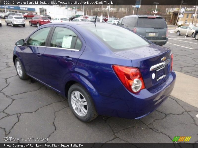 Blue Topaz Metallic / Jet Black/Dark Titanium 2014 Chevrolet Sonic LT Sedan