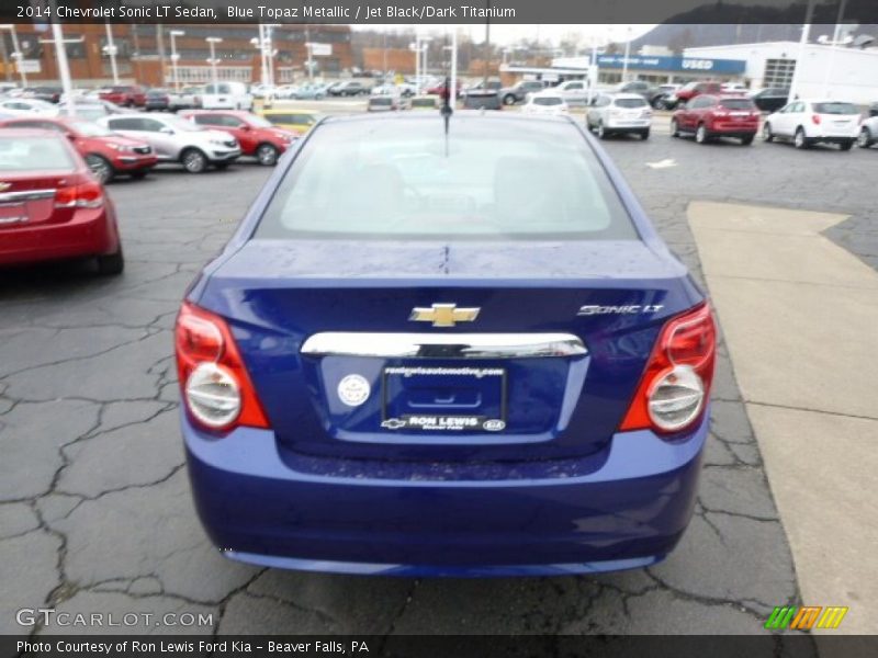 Blue Topaz Metallic / Jet Black/Dark Titanium 2014 Chevrolet Sonic LT Sedan