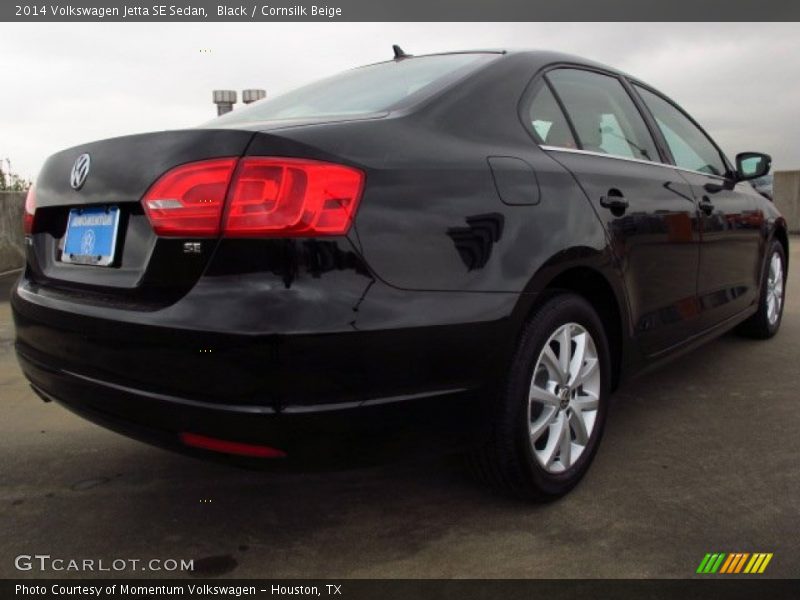 Black / Cornsilk Beige 2014 Volkswagen Jetta SE Sedan
