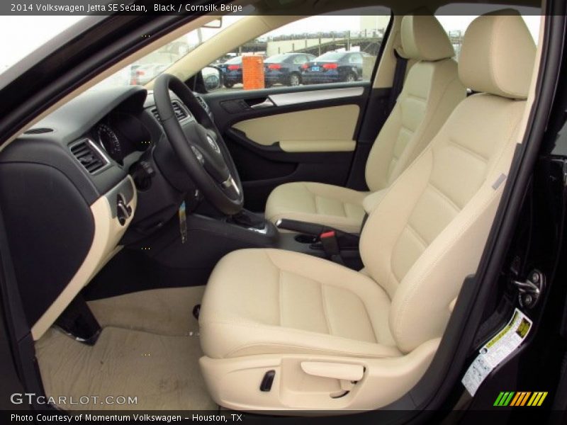 Black / Cornsilk Beige 2014 Volkswagen Jetta SE Sedan