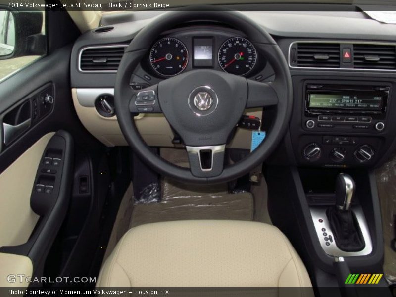 Black / Cornsilk Beige 2014 Volkswagen Jetta SE Sedan