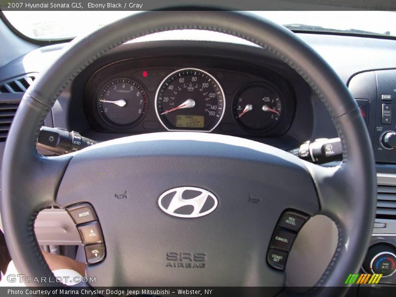 Ebony Black / Gray 2007 Hyundai Sonata GLS