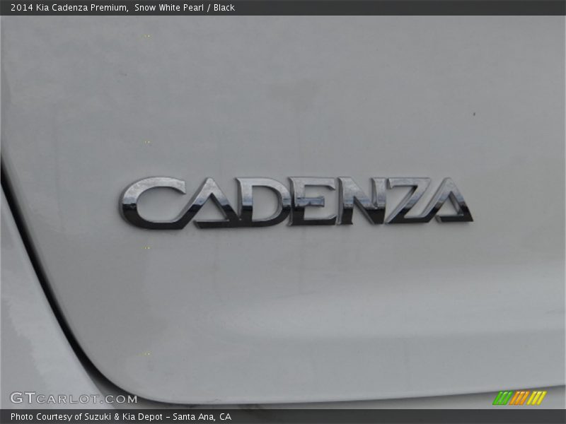 Snow White Pearl / Black 2014 Kia Cadenza Premium