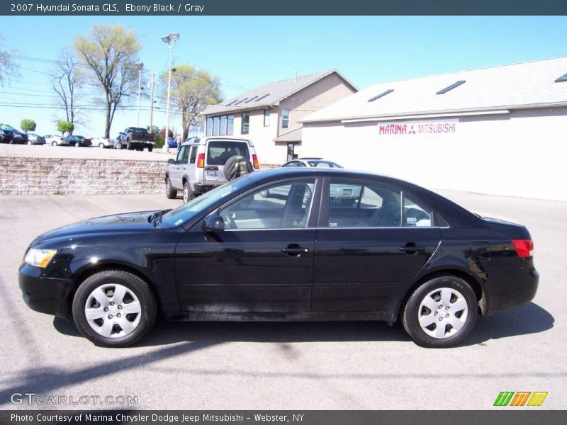 Ebony Black / Gray 2007 Hyundai Sonata GLS