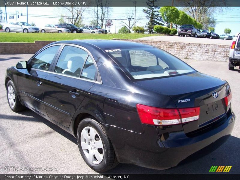 Ebony Black / Gray 2007 Hyundai Sonata GLS