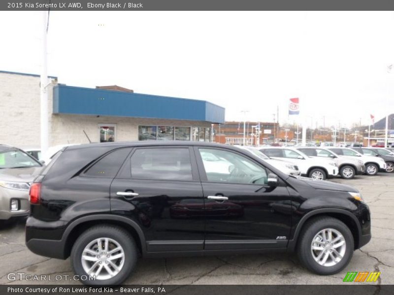 Ebony Black / Black 2015 Kia Sorento LX AWD