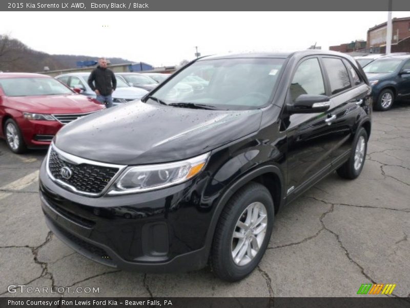 Ebony Black / Black 2015 Kia Sorento LX AWD