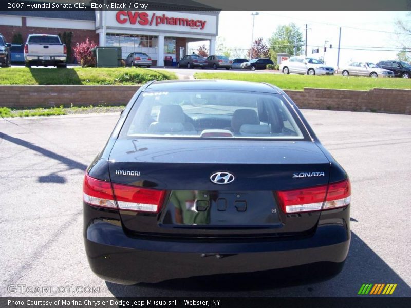 Ebony Black / Gray 2007 Hyundai Sonata GLS