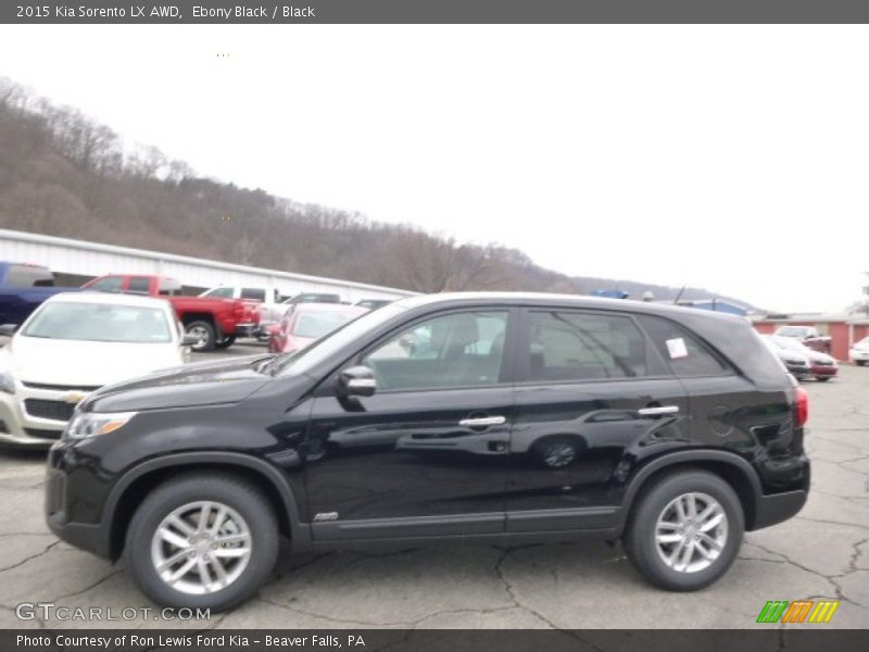 Ebony Black / Black 2015 Kia Sorento LX AWD