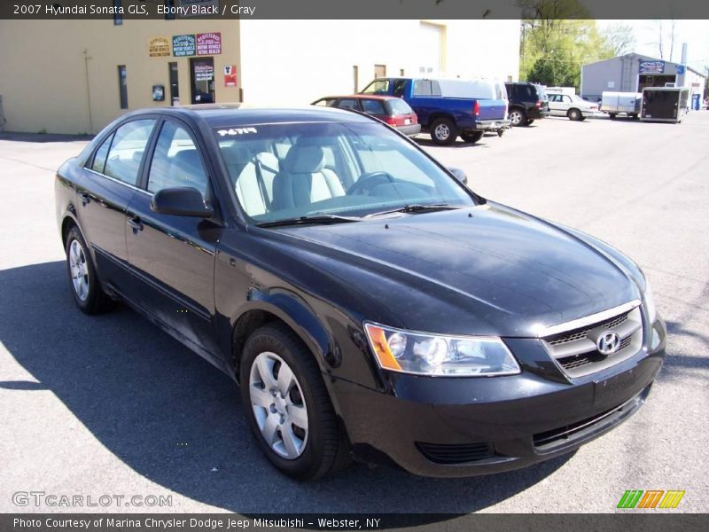 Ebony Black / Gray 2007 Hyundai Sonata GLS
