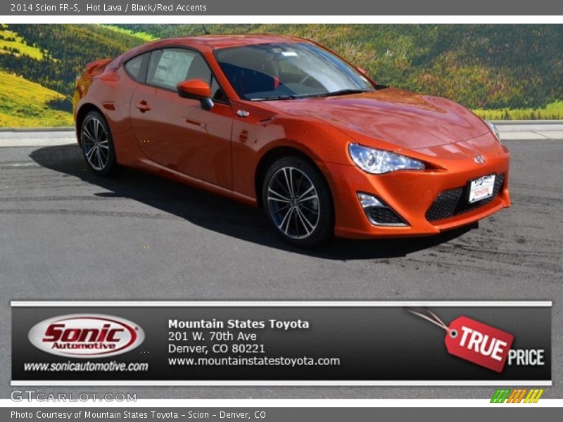 Hot Lava / Black/Red Accents 2014 Scion FR-S