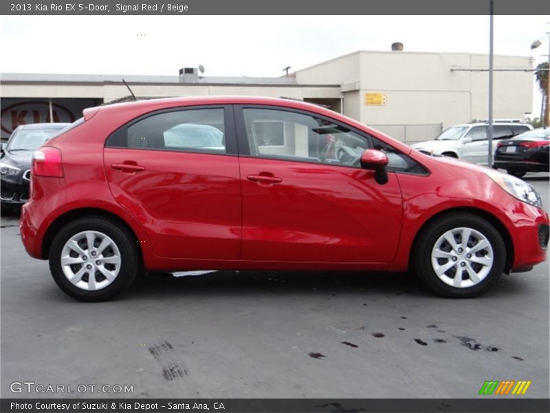 Signal Red / Beige 2013 Kia Rio EX 5-Door