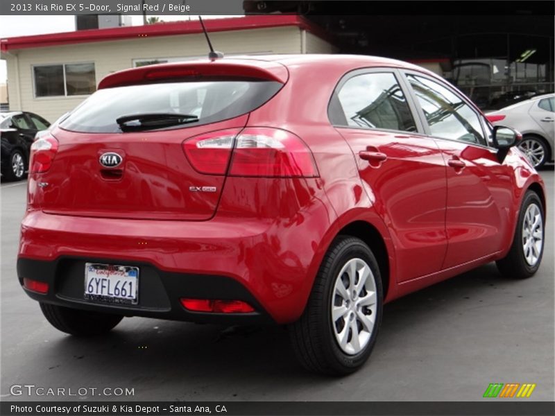 Signal Red / Beige 2013 Kia Rio EX 5-Door