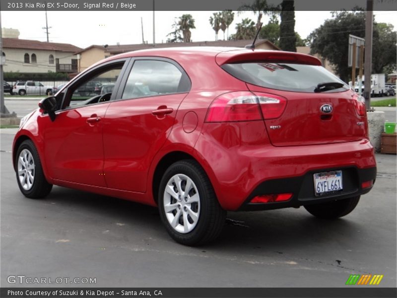 Signal Red / Beige 2013 Kia Rio EX 5-Door