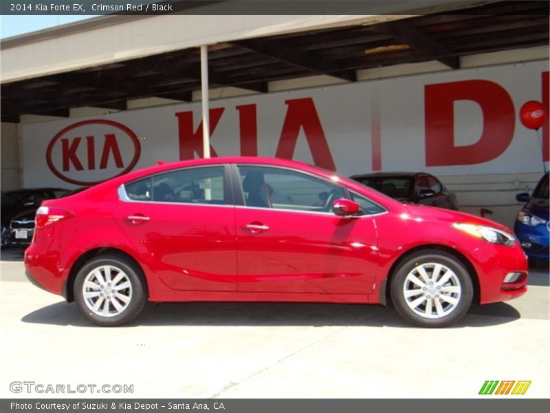 Crimson Red / Black 2014 Kia Forte EX