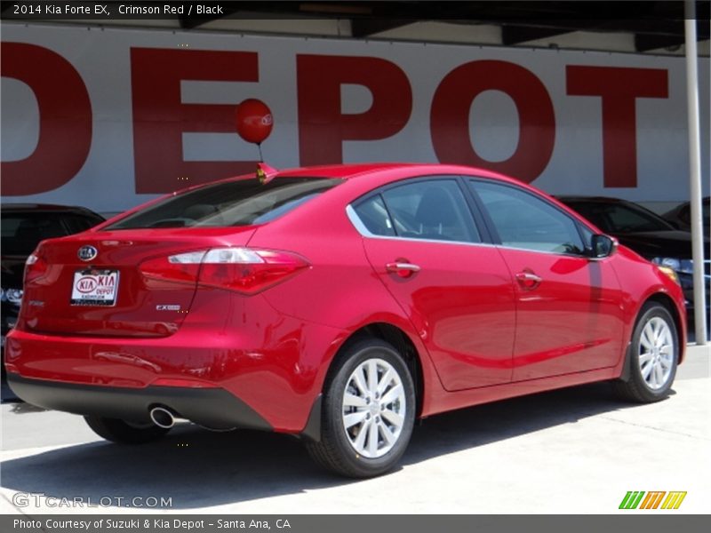 Crimson Red / Black 2014 Kia Forte EX