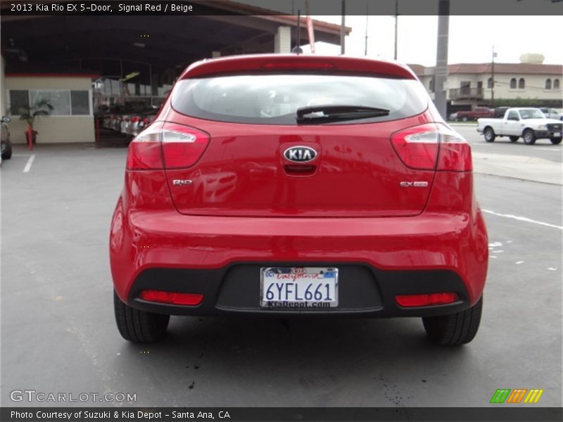 Signal Red / Beige 2013 Kia Rio EX 5-Door
