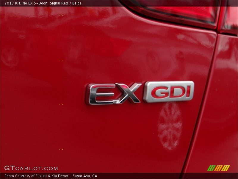 Signal Red / Beige 2013 Kia Rio EX 5-Door